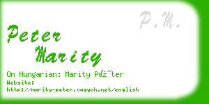 peter marity business card